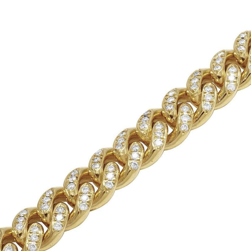 10mm Iced Out Gold Cuban Link Bracelet