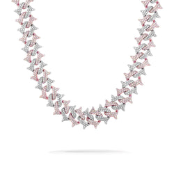 Iced Out Two Tone Spike Cuban Link Chain 14mm