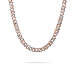 Little Cuban Link Two Tone Necklace 8,5mm