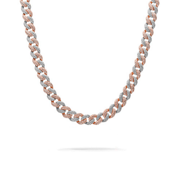 Little Cuban Link Two Tone Necklace 8,5mm