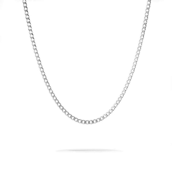 3mm White Gold Cuban Link Chain