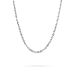 3mm White Gold Rope Chain