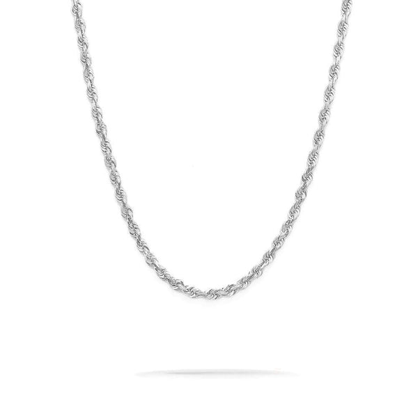 3mm White Gold Rope Chain