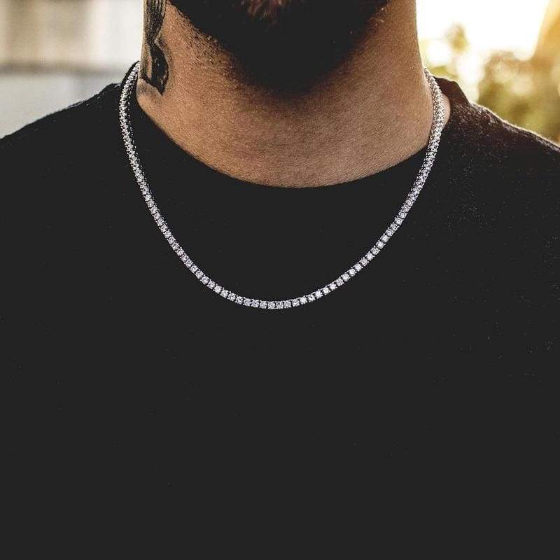 3mm White Gold Tennis Chain