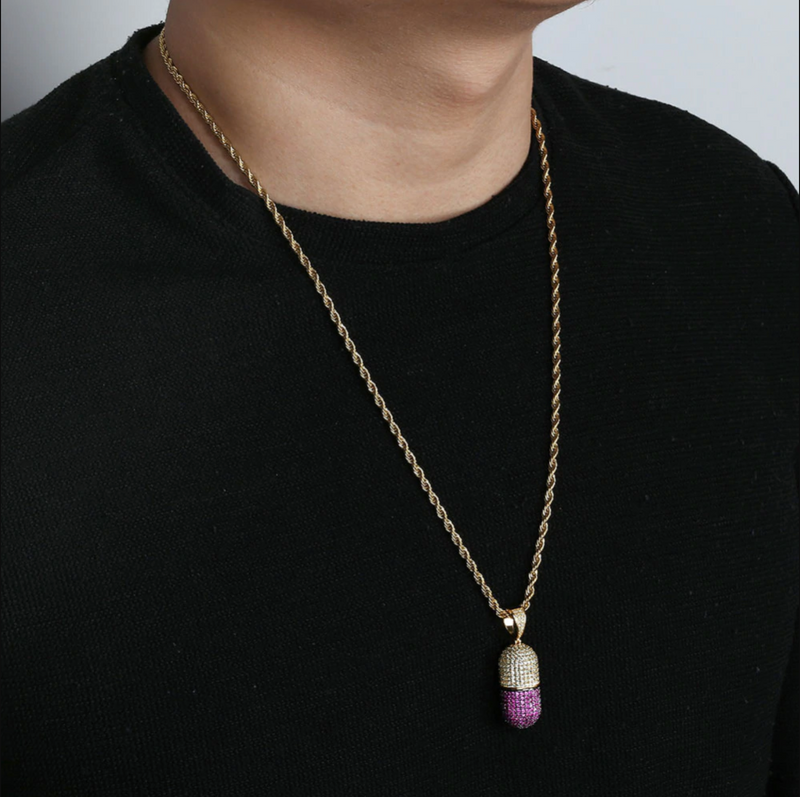 Iced Out Pill Pendant