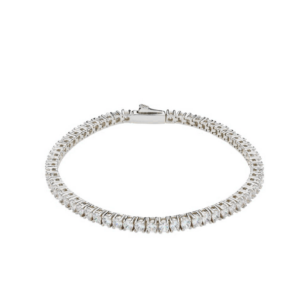 White Gold Tennis Bracelet 3mm