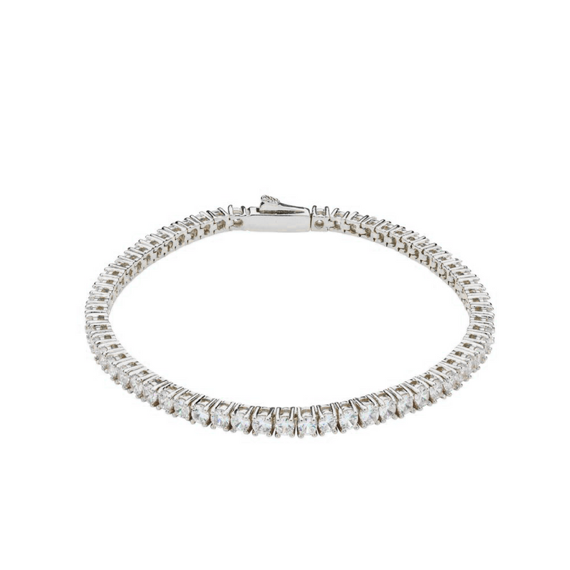 White Gold Tennis Bracelet 3mm