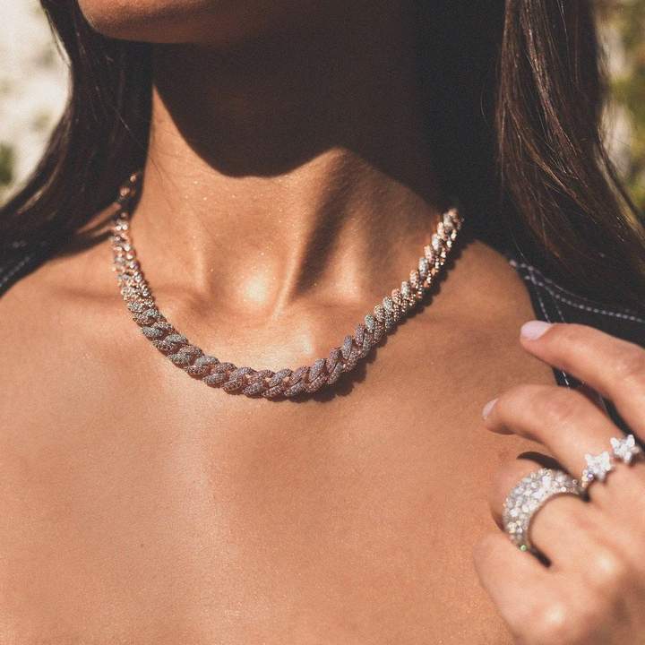 Little Cuban Link Two Tone Necklace 8,5mm