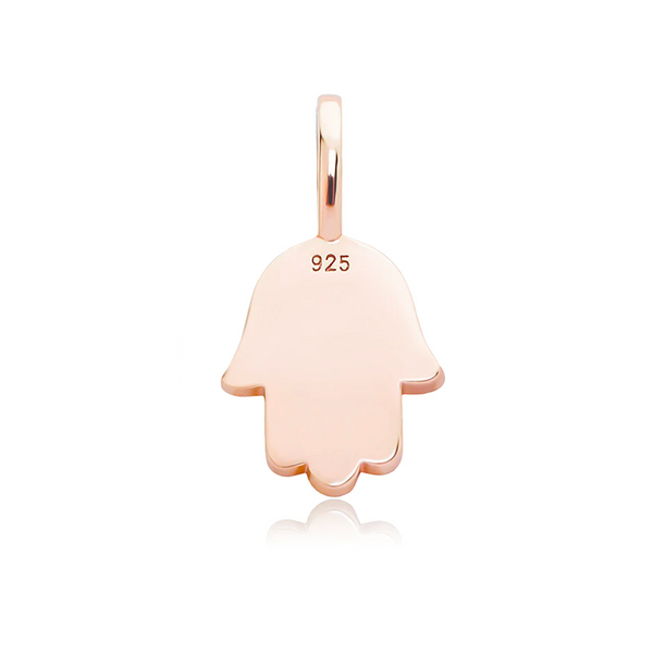 Rose Gold Hand Pendant Iced Out