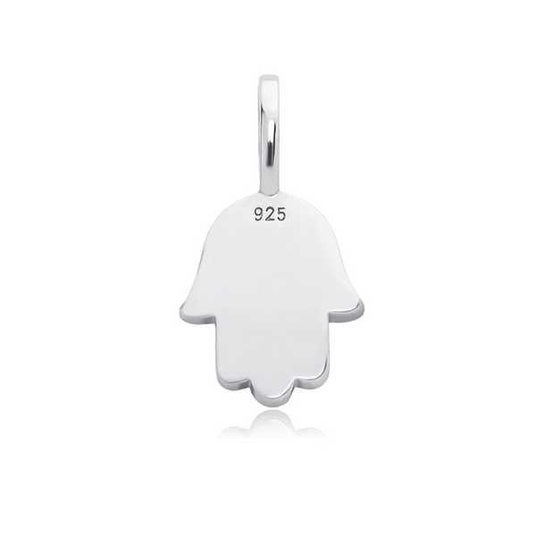 White Gold Hand Pendant Iced Out