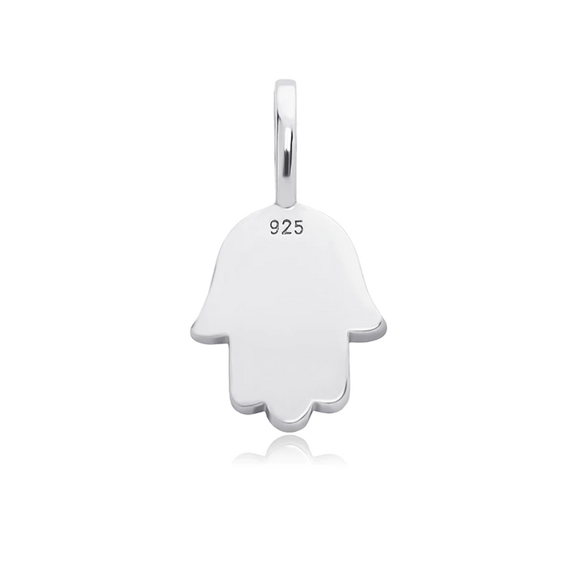 White Gold Hand Pendant Iced Out