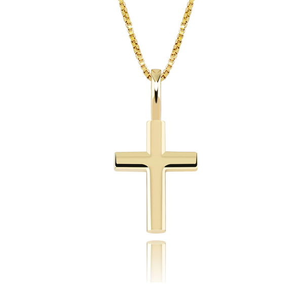 Gold Diamond Cross Pendant Iced Out