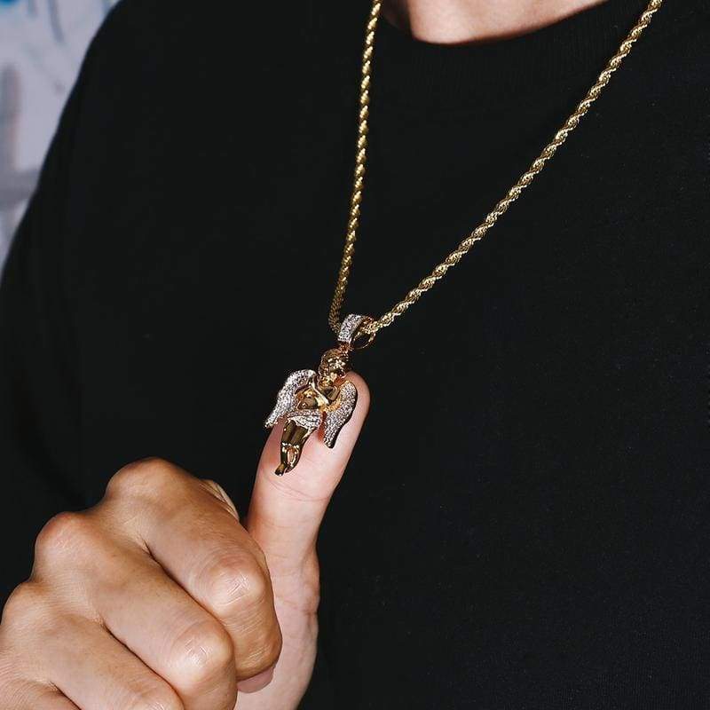 Angel Pendant Iced Out