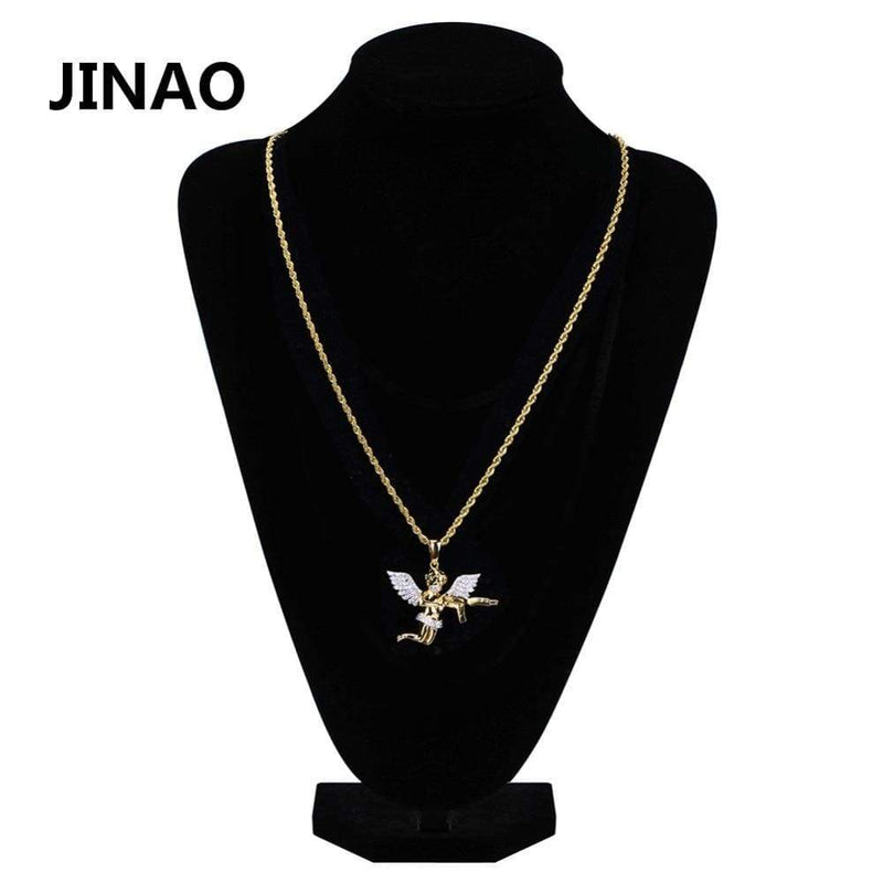 Iced Out Gangsta Angel Pendant