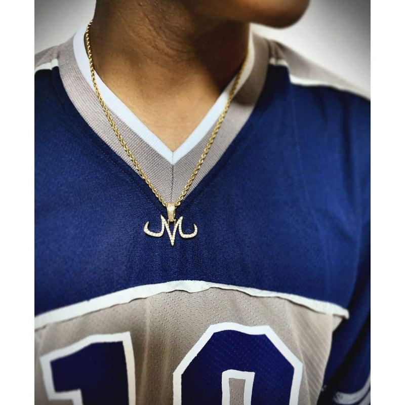 Iced Out Gold Majin "M" Pendant