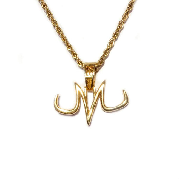 Iced Out Gold Majin "M" Pendant