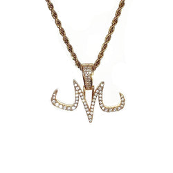 Iced Out Gold Majin "M" Pendant