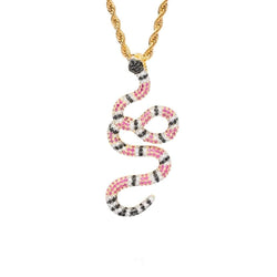 Iced Out Gucci Snake Pendant