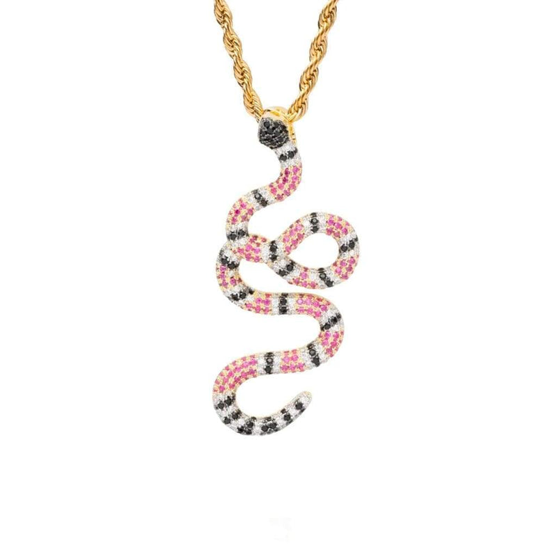 Iced Out Gucci Snake Pendant