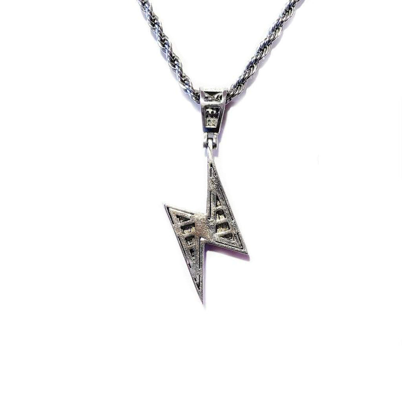 Iced Out Lightning Bolt Pendant