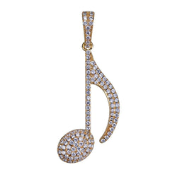 Iced Out Musical Note Pendant