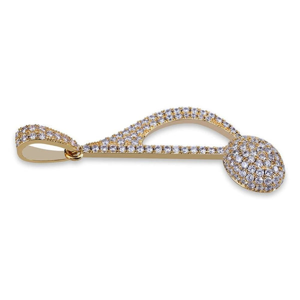 Iced Out Musical Note Pendant