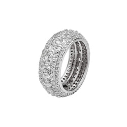 Iced Out White Gold 5 Layers Tennis Ring