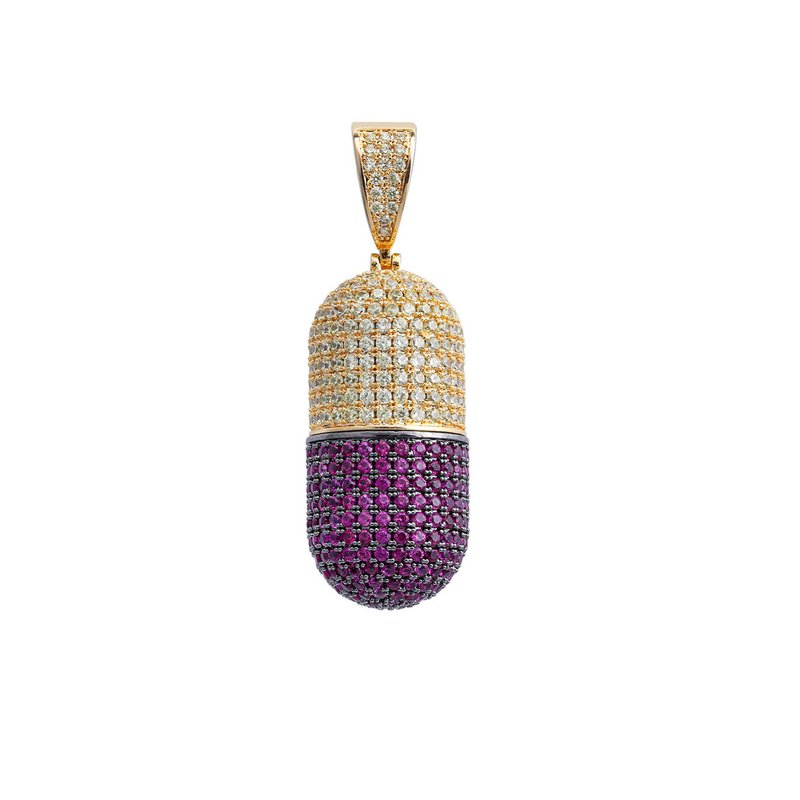 Iced Out Pill Pendant