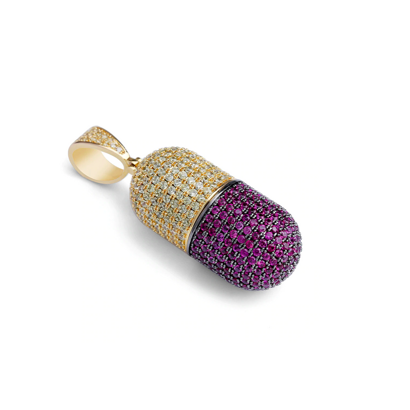 Iced Out Pill Pendant
