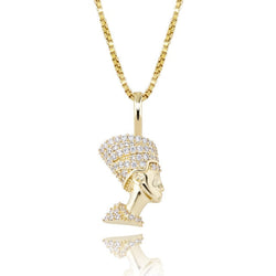 Gold Egyptian Pendant Iced Out