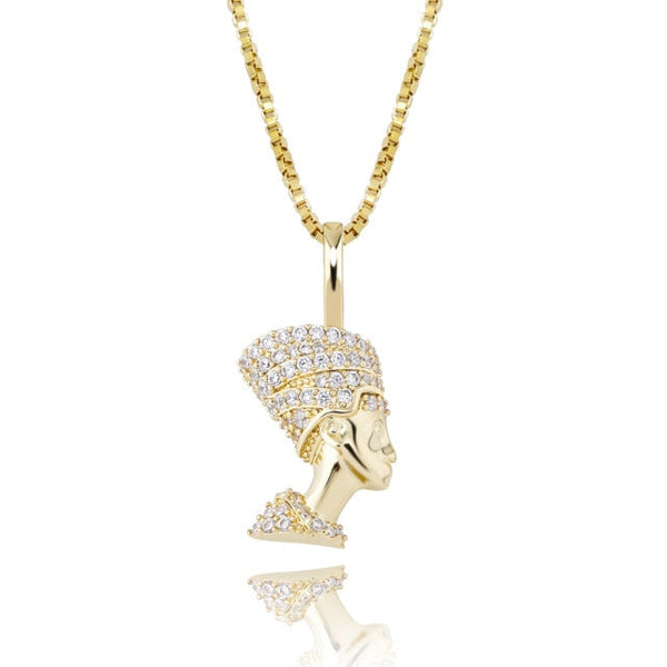 Gold Egyptian Pendant Iced Out