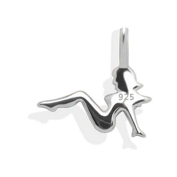 White Gold Girl Pendant Iced Out