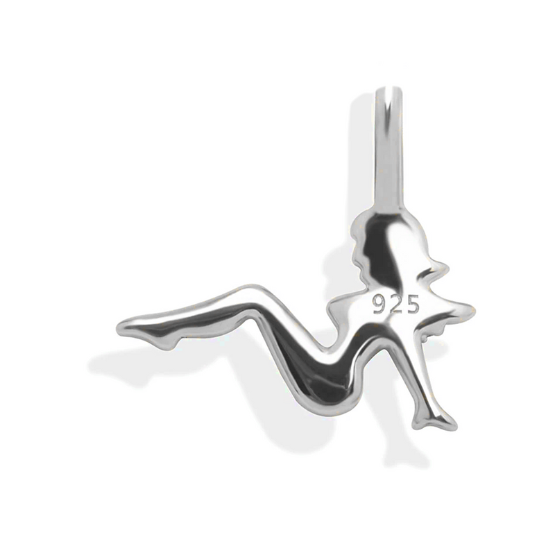 White Gold Girl Pendant Iced Out