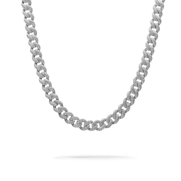 Little White Gold cuban Link necklace 8,5mm